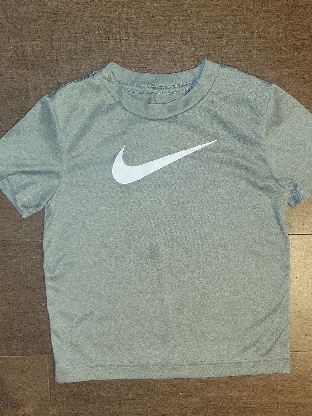Nike Kids Heather Gray Short-Sleeve Tee with White Swoosh